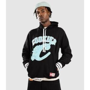 Cookies Hoodie Mens The Rolling Stones Arch Faded Black Wash Pullover M